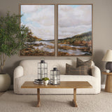 River Valley by Mercana Studio a Hand Embellished Textured Framed Canvas from Mercana - Luna Furniture