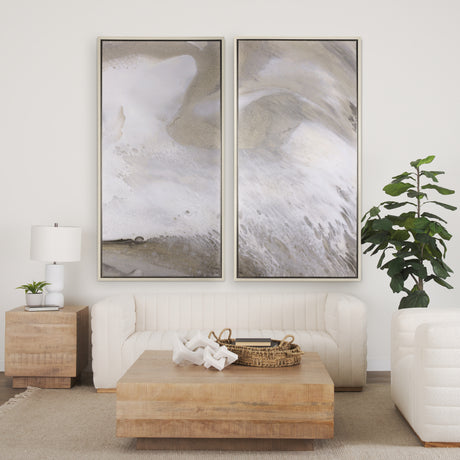 Sandy Waves IV by Mercana Studio a Hand Embellished Textured Framed Canvas from Mercana - Luna Furniture