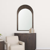 Celeste Dark Brown Medium Arched Mirror from Mercana - Luna Furniture