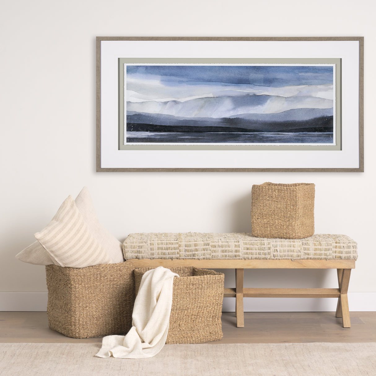 Watercolor Sketch I by Mercana Studio Hand Embelished Textured Framed Art Print Matted under Glass from Mercana - Luna Furniture