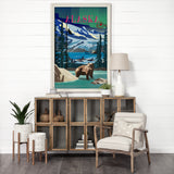 Alaska Go USA (XL) by Mercana Studio a Hand Embellished Decograph Framed Art Print under Glass from Mercana - Luna Furniture