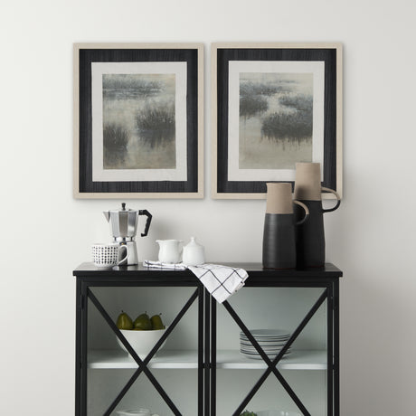 Water Grasses (Set of 2) by Mercana Studio a Hand Embellished Framed Art Print Matted under Glass from Mercana - Luna Furniture