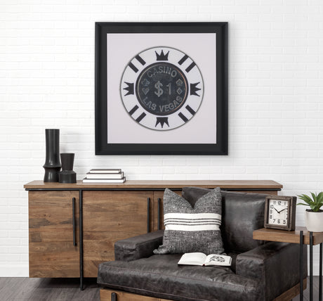 Casino 1 Dollar Vegas Poker Chip By Zap Studio Framed Art Photograph Print under Glass from Mercana - Luna Furniture