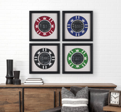 Casino 50 Dollar Vegas Poker Chip By Zap Studio Framed Art Photograph Print under Glass from Mercana - Luna Furniture