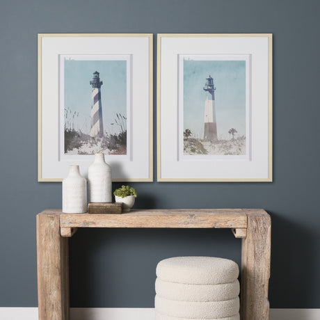 Lighthouse III-Peggy's Cove by Mercana Studio a Hand Embellished Framed Art Print Matted under Glass from Mercana - Luna Furniture