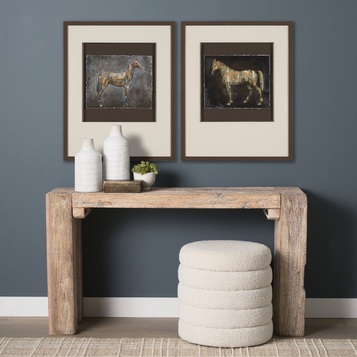 Mosaic Horse III by Mercana Studio a Hand Embellished Framed Art Print Matted under Glass from Mercana - Luna Furniture