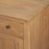 Baron Light Brown Solid Wood w/ Antiqued Brass Knobs 3-Drawer 6-Door Sideboard from Mercana - Luna Furniture