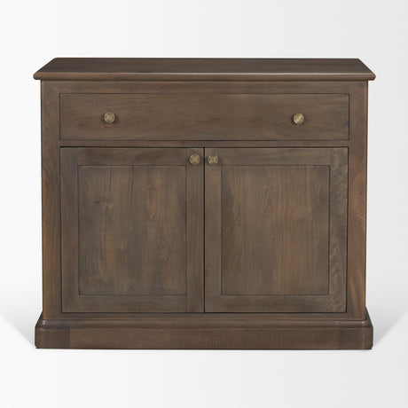 Baron Dark Brown Solid Wood w/ Antique Knobs 2-Door Accent Cabinet from Mercana - Luna Furniture