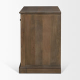 Baron Dark Brown Solid Wood w/ Antique Knobs 2-Door Accent Cabinet from Mercana - Luna Furniture