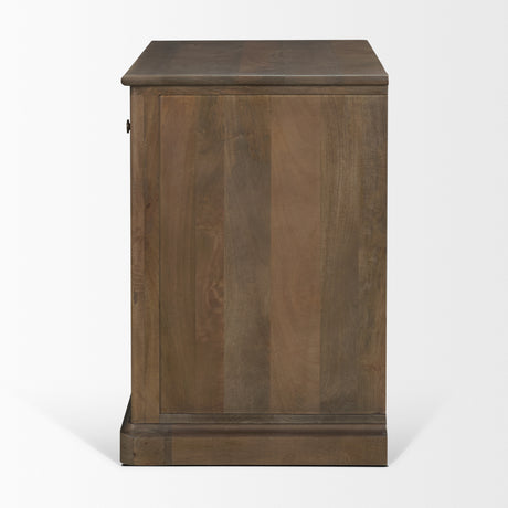 Baron Dark Brown Solid Wood w/ Antique Knobs 2-Door Accent Cabinet from Mercana - Luna Furniture