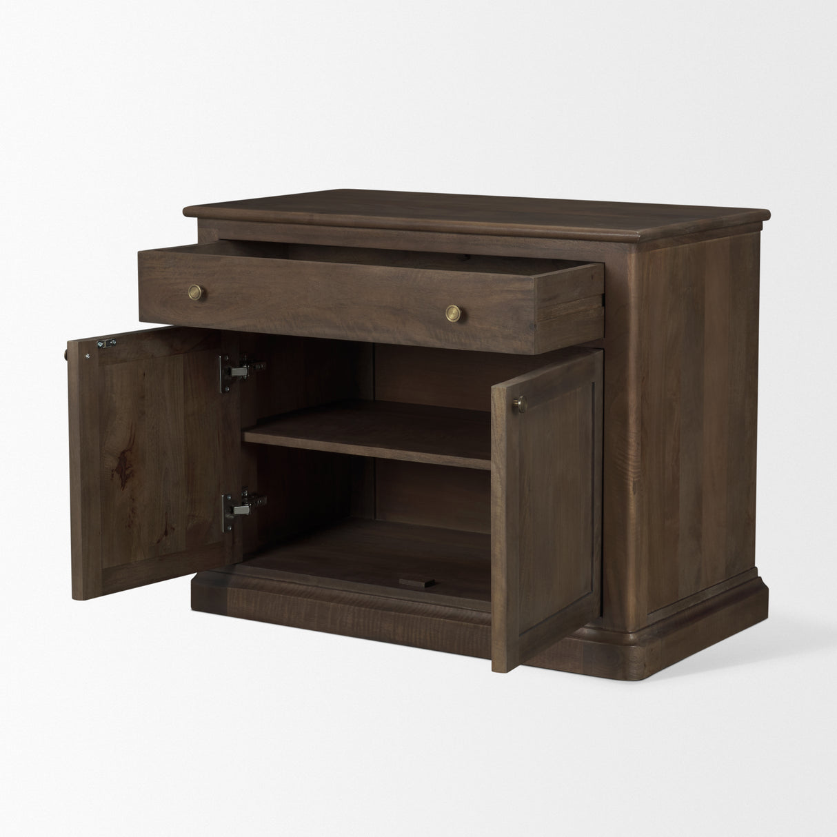 Baron Dark Brown Solid Wood w/ Antique Knobs 2-Door Accent Cabinet from Mercana - Luna Furniture