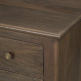 Baron Dark Brown Solid Wood w/ Antique Knobs 2-Door Accent Cabinet from Mercana - Luna Furniture
