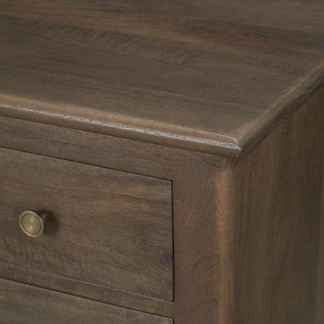 Baron Dark Brown Solid Wood w/ Antique Knobs 2-Door Accent Cabinet from Mercana - Luna Furniture