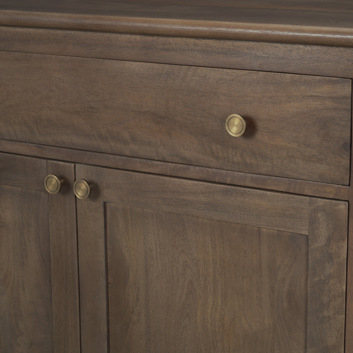 Baron Dark Brown Solid Wood w/ Antique Knobs 2-Door Accent Cabinet from Mercana - Luna Furniture
