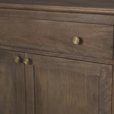 Baron Dark Brown Solid Wood w/ Antique Knobs 2-Door Accent Cabinet from Mercana - Luna Furniture