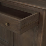 Baron Dark Brown Solid Wood w/ Antique Knobs 2-Door Accent Cabinet from Mercana - Luna Furniture