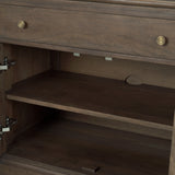 Baron Dark Brown Solid Wood w/ Antique Knobs 2-Door Accent Cabinet from Mercana - Luna Furniture