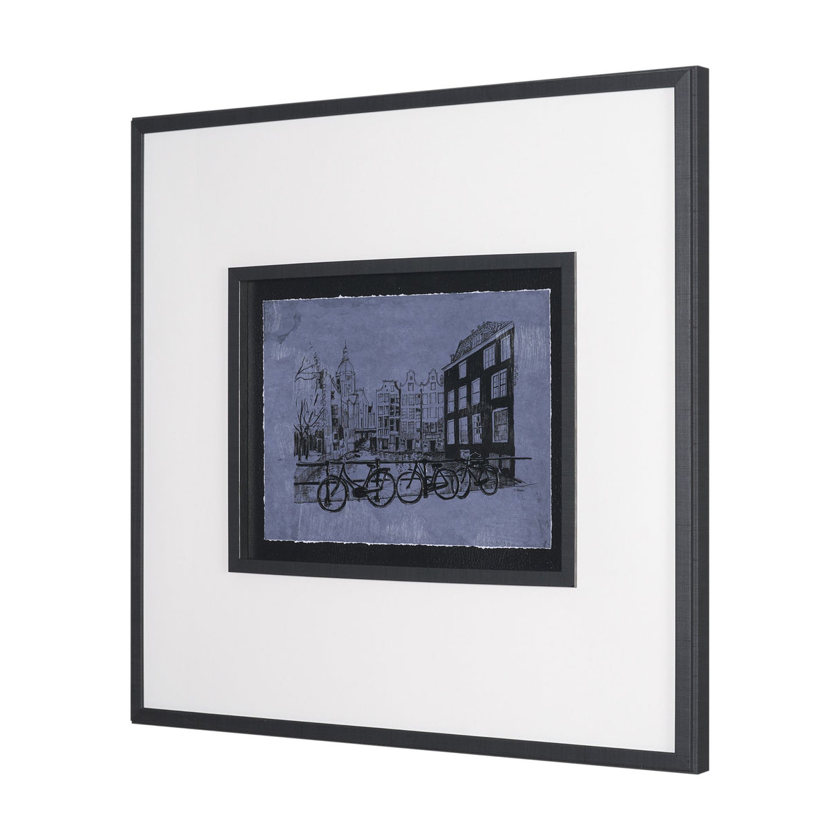 City of Canals I by Mercana Studio Hand Embelished Textured Framed Artwork Matted under Glass from Mercana - Luna Furniture