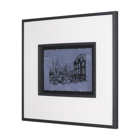 City of Canals I by Mercana Studio Hand Embelished Textured Framed Artwork Matted under Glass from Mercana - Luna Furniture