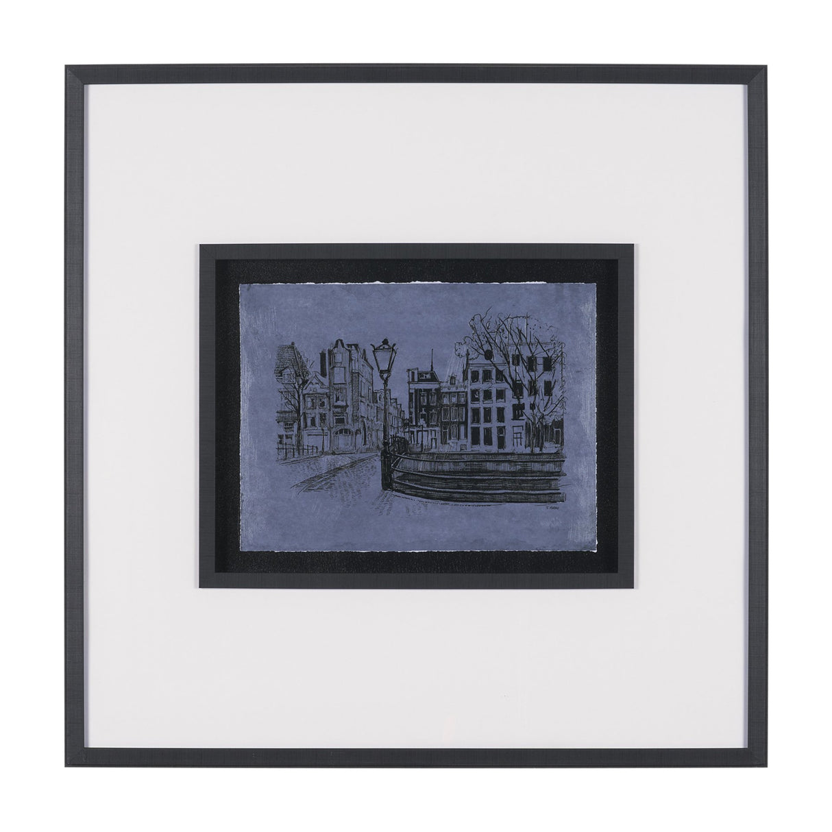 City of Canals II by Mercana Studio Hand Embelished Textured Framed Artwork Matted under Glass from Mercana - Luna Furniture