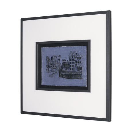 City of Canals II by Mercana Studio Hand Embelished Textured Framed Artwork Matted under Glass from Mercana - Luna Furniture