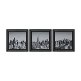 Midtown Manhattan Skyline (Set of 3) by Richard Silver Textured Framed Art Print Matted under Glass from Mercana - Luna Furniture