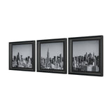 Midtown Manhattan Skyline (Set of 3) by Richard Silver Textured Framed Art Print Matted under Glass from Mercana - Luna Furniture