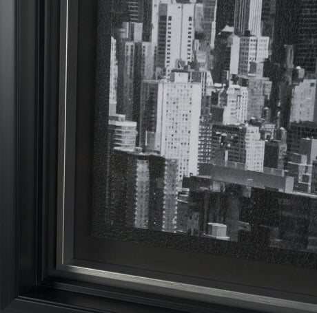 Midtown Manhattan Skyline (Set of 3) by Richard Silver Textured Framed Art Print Matted under Glass from Mercana - Luna Furniture