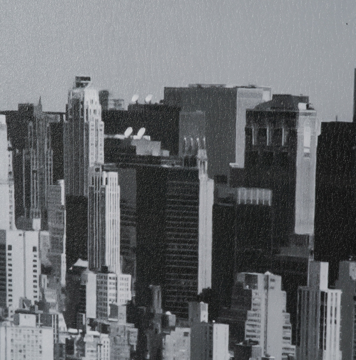 Midtown Manhattan Skyline (Set of 3) by Richard Silver Textured Framed Art Print Matted under Glass from Mercana - Luna Furniture