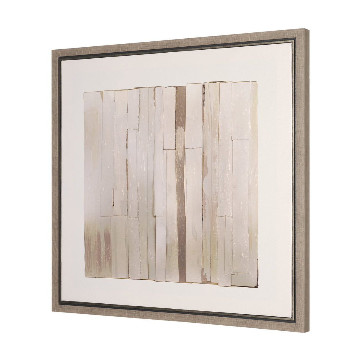 Glazed Echoes White I by Cartissi Hand-Embellished Textured Framed Canvas Artwork from Mercana - Luna Furniture