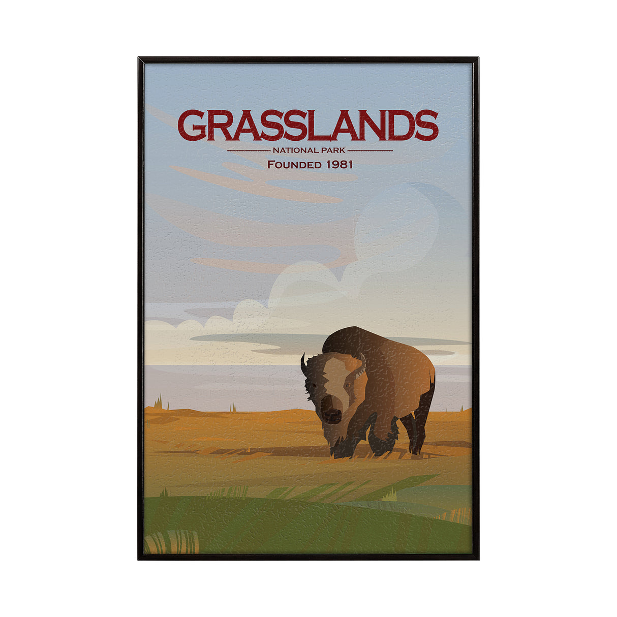 Grasslands GO (SM) by Mercana Studio a Hand Embellished Decograph Framed Art Print from Mercana - Luna Furniture