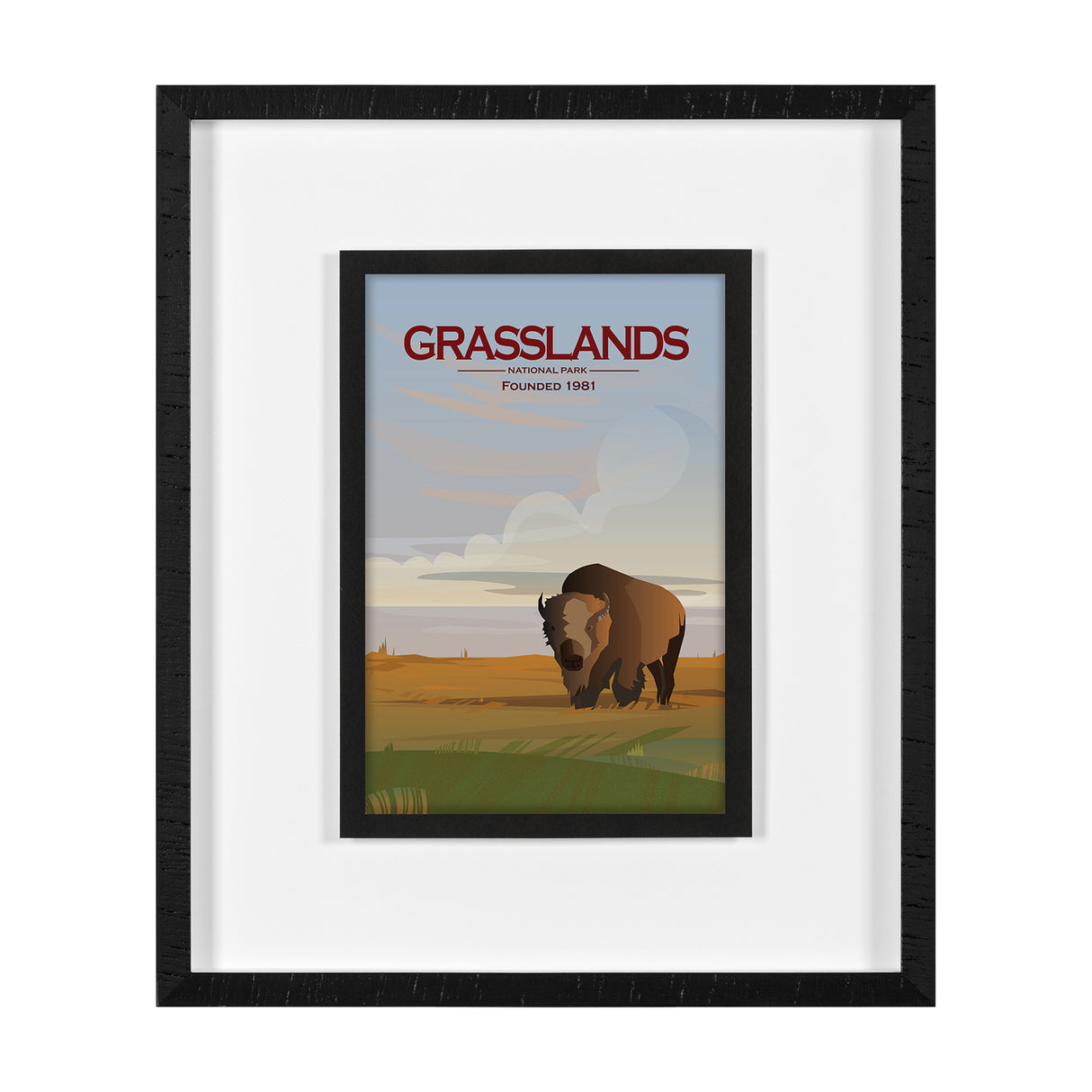 Grasslands GO (M) by Mercana Studio a Framed Art Print Matted under Glass from Mercana - Luna Furniture