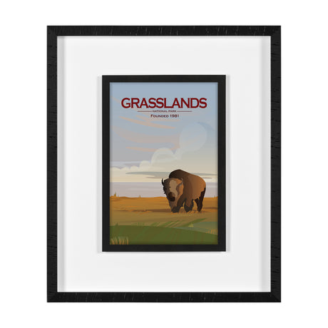 Grasslands GO (M) by Mercana Studio a Framed Art Print Matted under Glass from Mercana - Luna Furniture