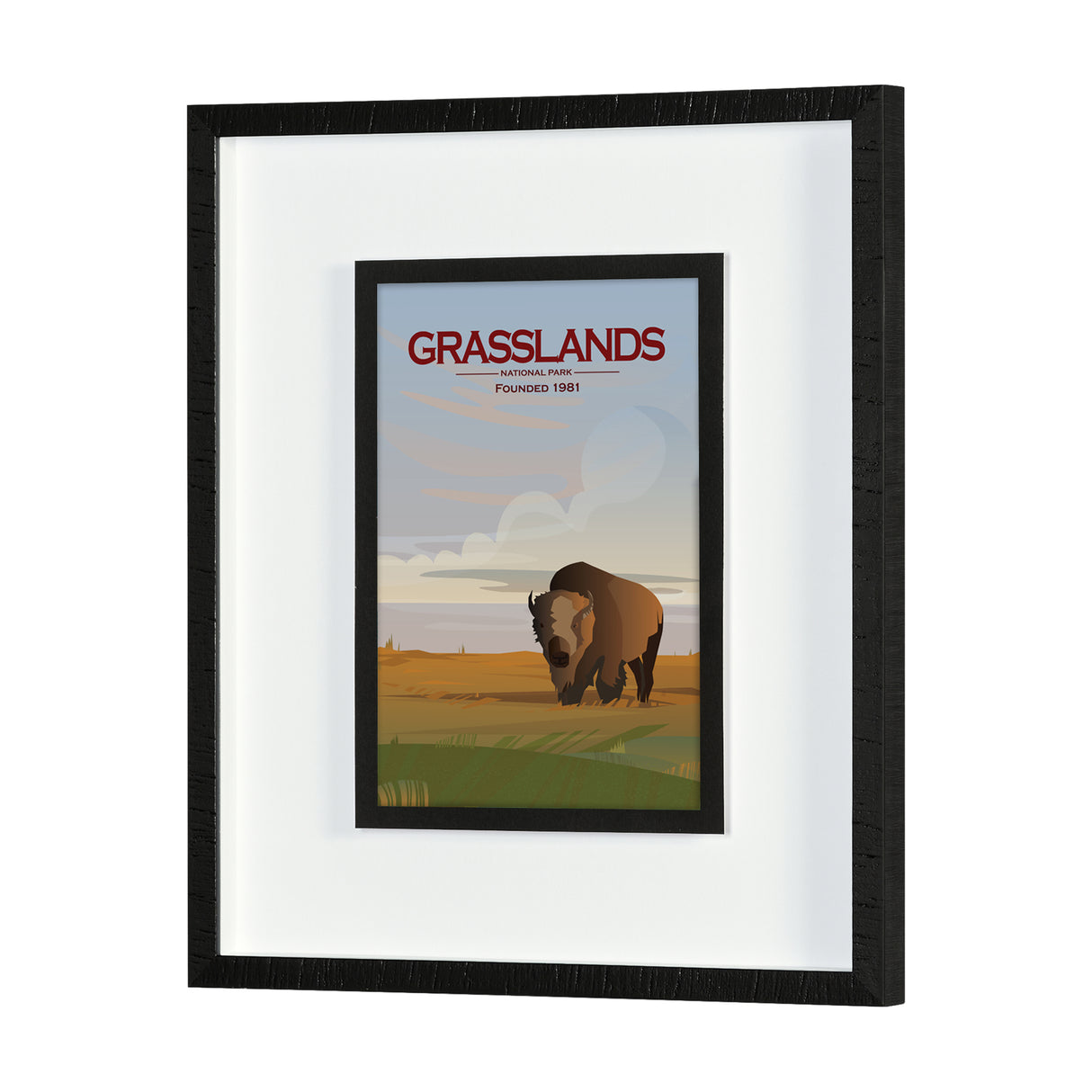 Grasslands GO (M) by Mercana Studio a Framed Art Print Matted under Glass from Mercana - Luna Furniture