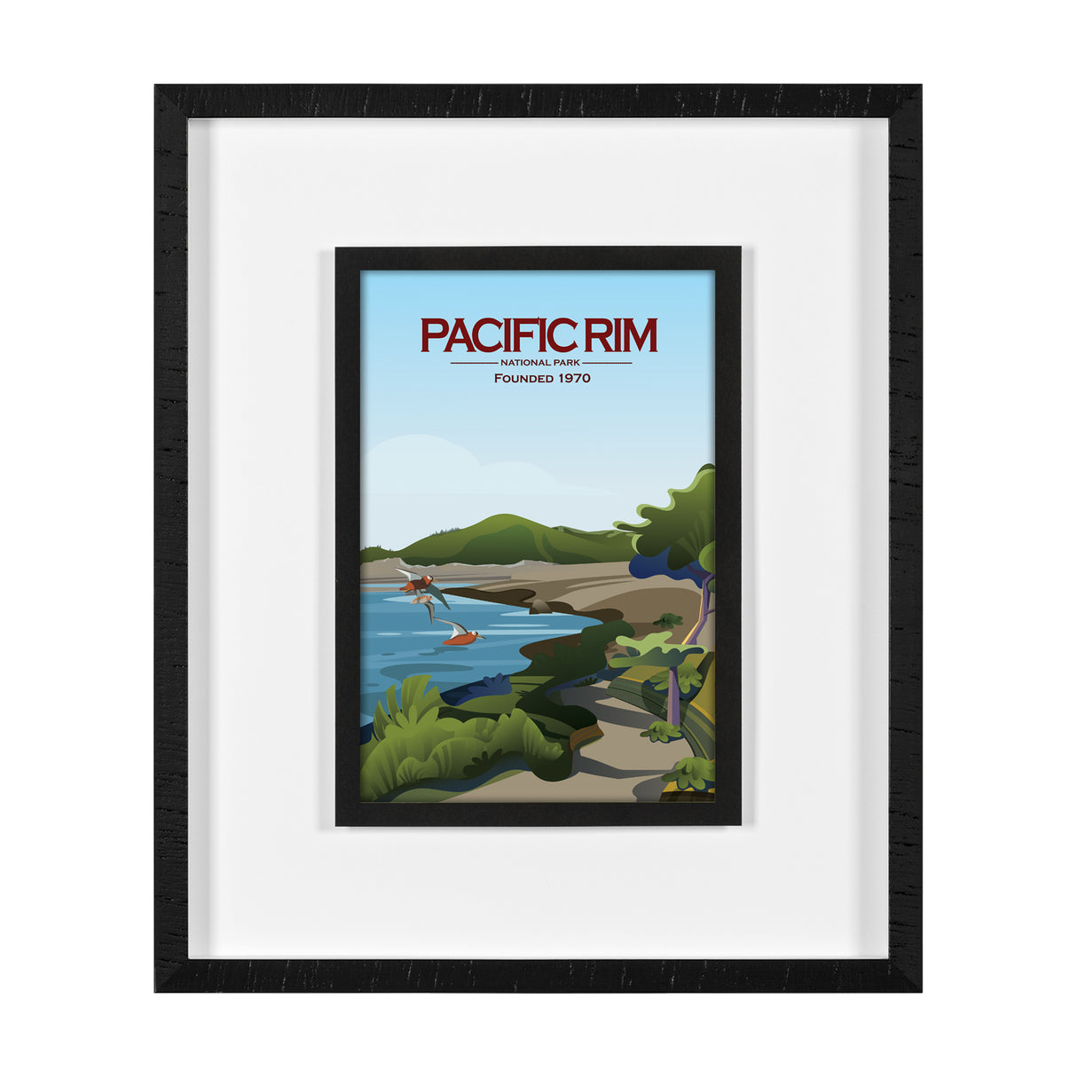 Pacific Rim GO (M) by Mercana Studio a Framed Art Print Matted under Glass from Mercana - Luna Furniture