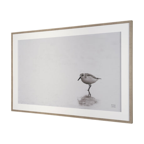 Tybee Island Sanderling by Nathan Larson a Hand Embellished Framed Photo Print under Glass from Mercana - Luna Furniture