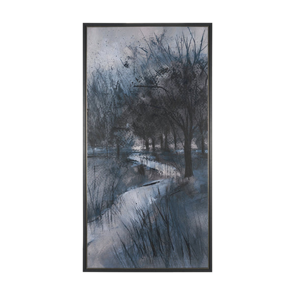 Brook and Willows II by Mercana Studio Hand-Embellished Textured Framed Canvas Artwork