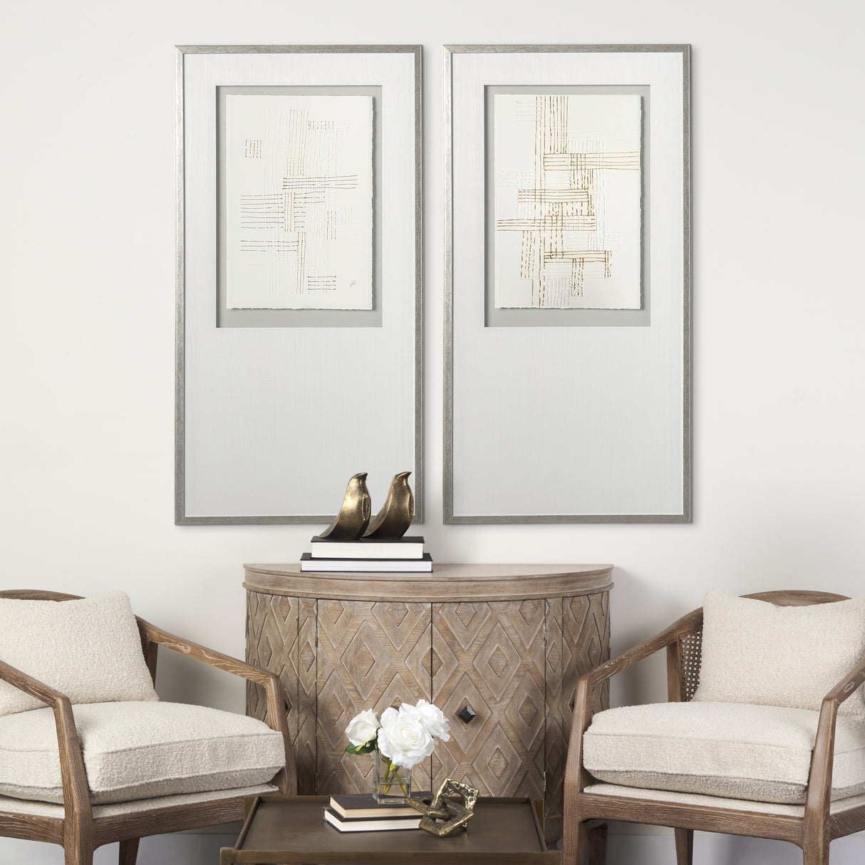 Stave I by Studio M a handmade Original Framed Artwork under Glass from Mercana - Luna Furniture