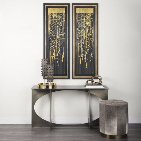 Midas Touch I by Barbara Fleming a Hand Embelished Textured Framed Art Print Matted under Glass from Mercana - Luna Furniture