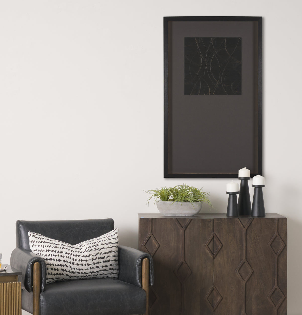 Bronze Meandera by Studio M a handmade Original Framed Artwork under Glass from Mercana - Luna Furniture