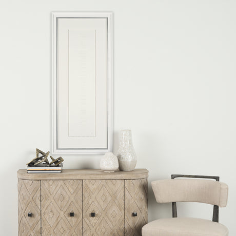 Random Lines White by Studio M a handmade Original Framed Artwork under Glass from Mercana - Luna Furniture