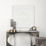 Equal Quadrants White by Studio M a handmade Original Framed 3D Textured Artwork under Glass from Mercana - Luna Furniture