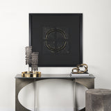 Equal Quadrants Black by Studio M a handmade Original Framed 3D Textured Artwork under Glass from Mercana - Luna Furniture