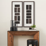 Grouped Bricks (Set of 2) by Studio M a handmade Original Framed Artwork under Glass from Mercana - Luna Furniture