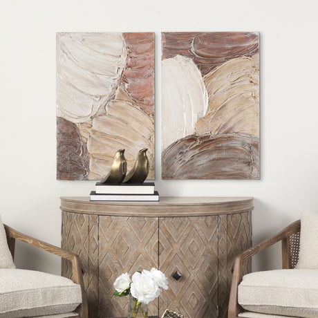 Colored Shells I by Studio M a handmade Original Framed Canvas 3D Textured Artwork from Mercana - Luna Furniture