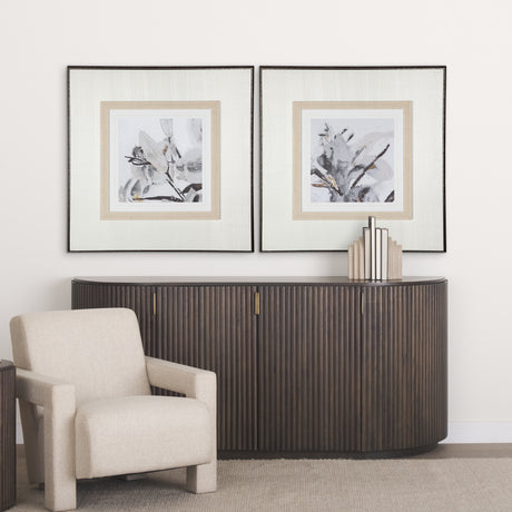 Blooming Opalescent I by Mercana Studio Hand Embellished Textured Framed Art Print Matted under Glas from Mercana - Luna Furniture