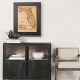 Vintage Florida Map by Mercana Studio a Hand Embellished Textured Framed Art Print from Mercana - Luna Furniture