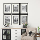 B&W City Scene II by Melissa Wang a Hand Embellished Textured Framed Art Print Matted under Glass from Mercana - Luna Furniture