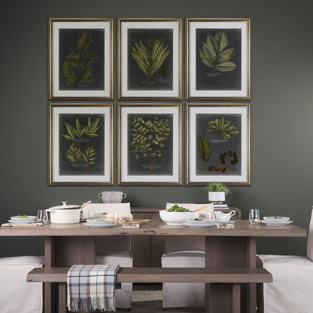 Foliage Dramatique II by Vision Studio Hand Embellished Textured Framed Art Print Matted under Glass from Mercana - Luna Furniture