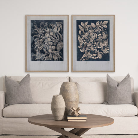 Vintage Fruit & Floral III by Megan Meagher Hand Embellished Framed Art Print Matted under Glass from Mercana - Luna Furniture